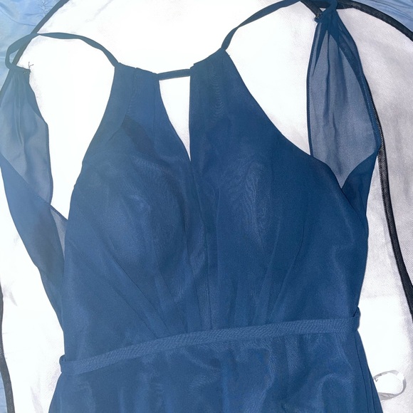 Azazie Evalleen Dark Navy Bridesmaid Dress - Picture 8 of 9